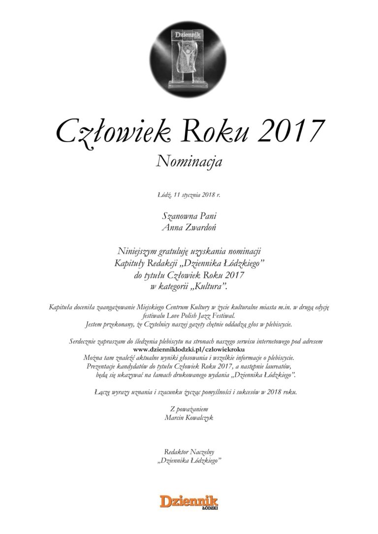 Człowiek Roku 2017 – zagłosuj na pracowników MCK