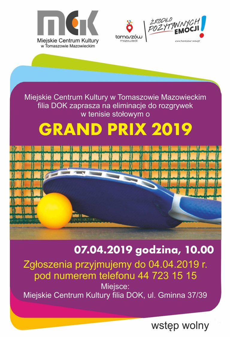 Grand Prix 2019 w tenisie stołowym