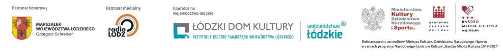 Logo instytucji: Łódzkiego Domu Kultury, MKDNiS, projektu Bardzo Młoda Kulturura