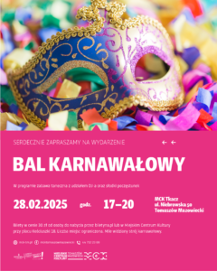 Plakat promujący Bal Karnawałowy