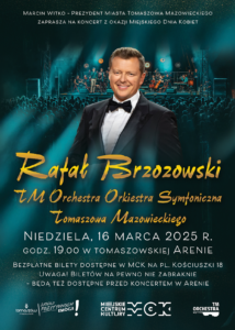 Plakat promujący TM Orchestra wraz z Rafałem Brzozowskim