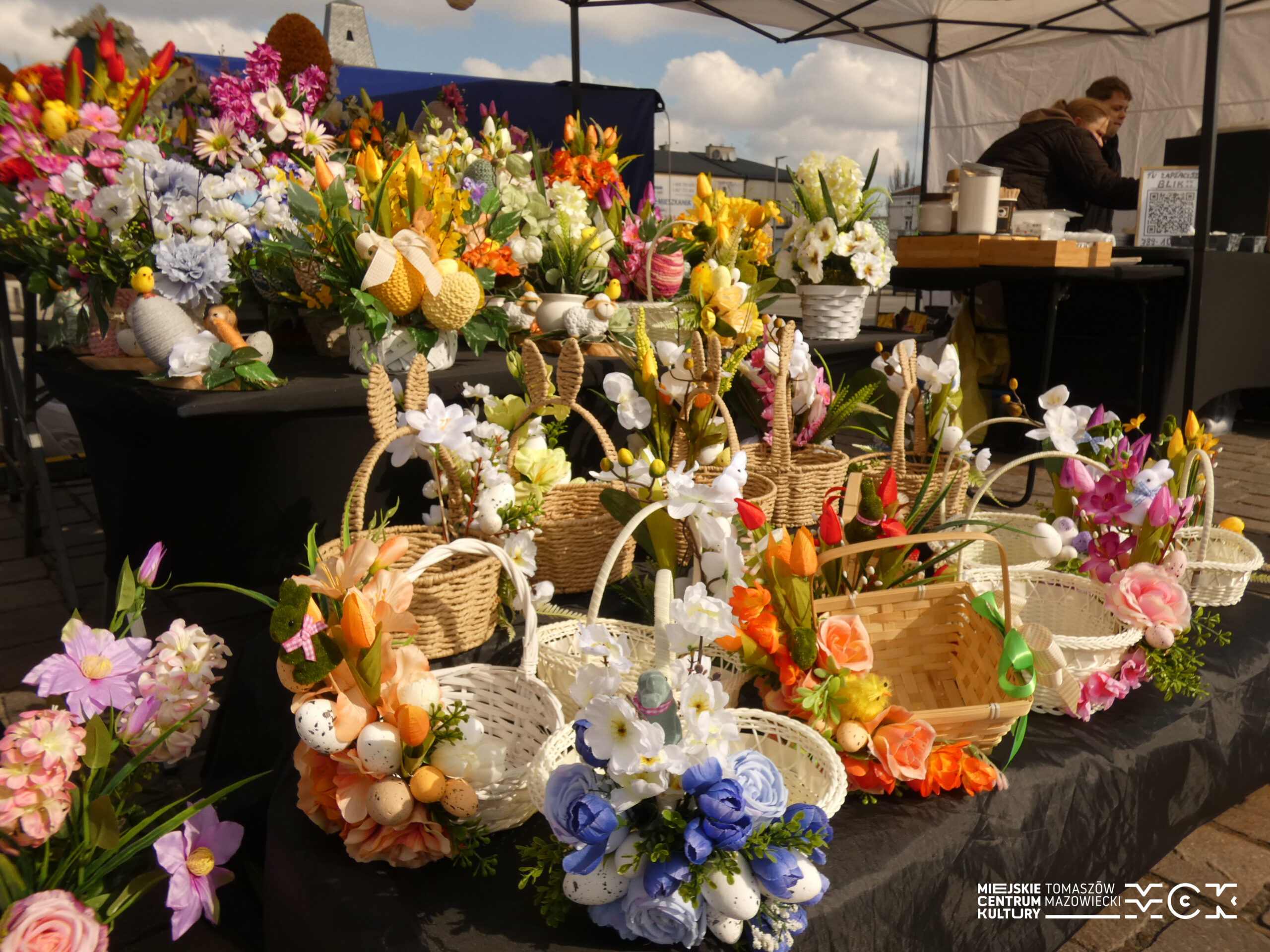 Stoisko z kwiatami na Jarmarku