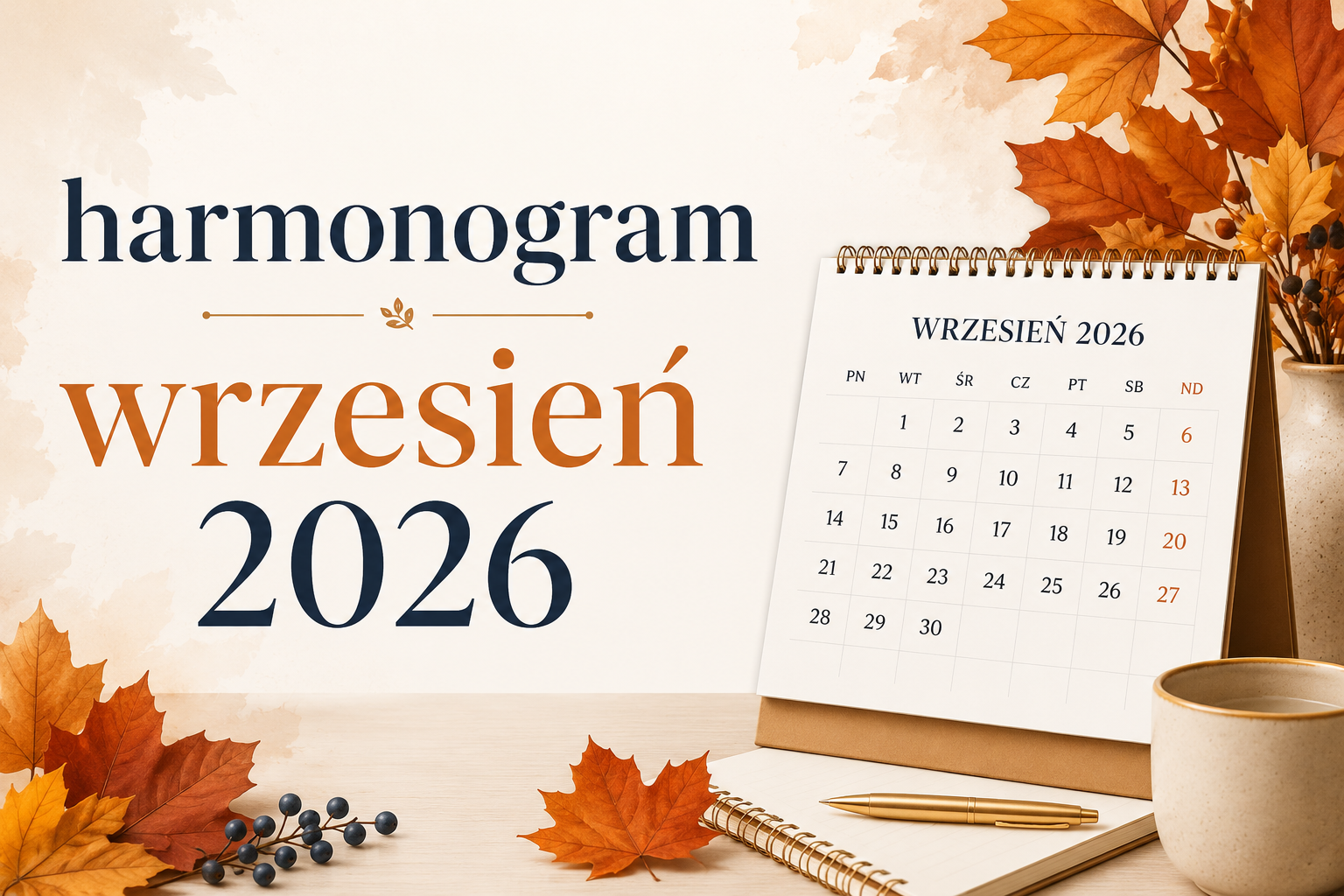 Harmonogram wrzesień 2026
