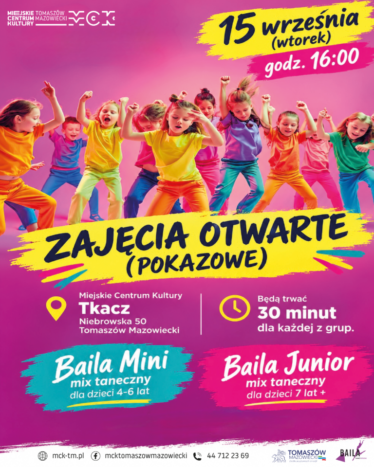 Zapraszamy na pokazowe zajęcia taneczne Baila Dance Studio!